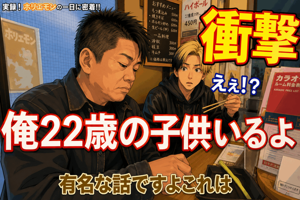 Youtubeで衝撃発言をしたホリエモンのイメージ画
